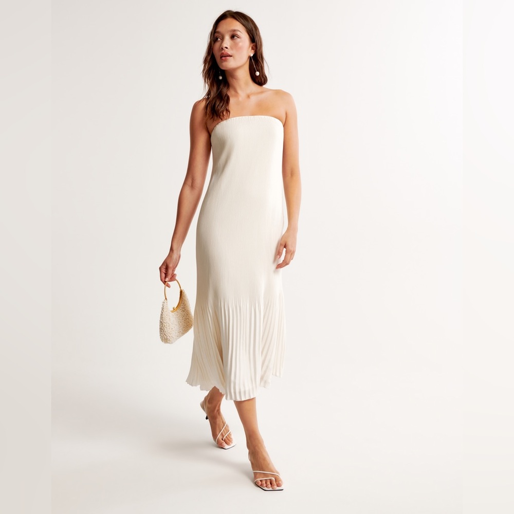 Abercrombie & Fitch  Giselle Pleat Release Midi Dress